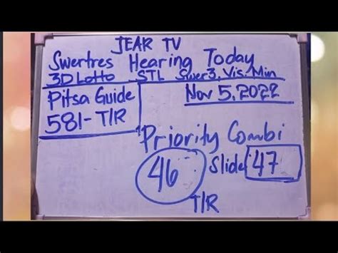 jear tv swertres guide today|Swertres Hearing Today STL VISAYAS MINDANAO GUIDE .